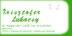 krisztofer lukacsy business card